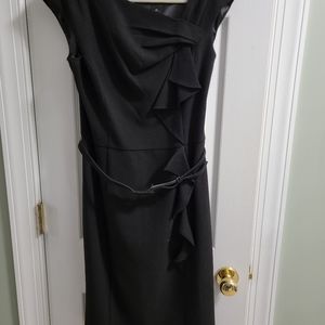 Little black dress belted, size 12 White House Black Market, worn once